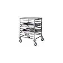 Carrello Portateglie Per 8 Teglie GN2/1 O 16 Teglie GN1/1 - L 650 Mm X P 760 Mm X H 940 Mm