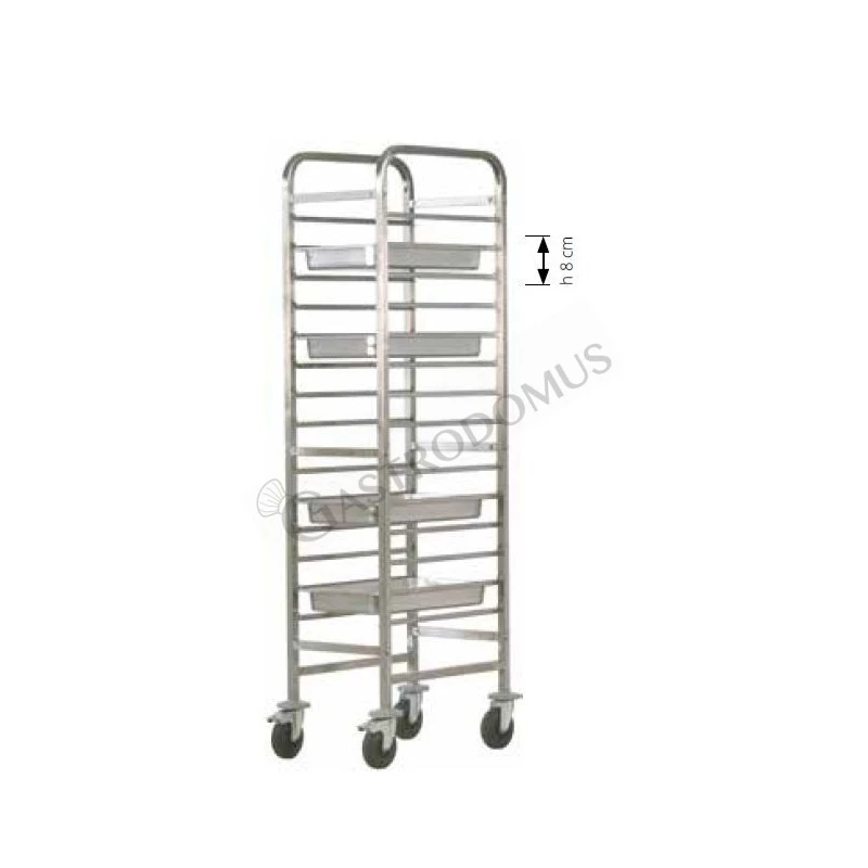 Carrello Portateglie Per 14 Teglie GN1/1 - L 460 Mm X P 620 Mm X H 1820 Mm 5 Carrello Portateglie Per 14 Teglie GN1/1 - L 460 Mm X P 620 Mm X H 1820 Mm - immagine 3
