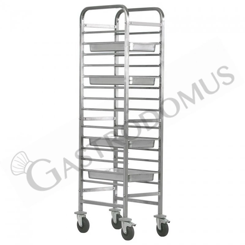 Carrello Portateglie Per 14 Teglie GN1/1 - L 460 Mm X P 620 Mm X H 1820 Mm 3 Carrello Portateglie Per 14 Teglie GN1/1 - L 460 Mm X P 620 Mm X H 1820 Mm