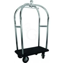 Carrello Portavaligie E Portabiti In Acciaio Inox - L 1100 Mm X P 620 Mm X H 1980 Mm