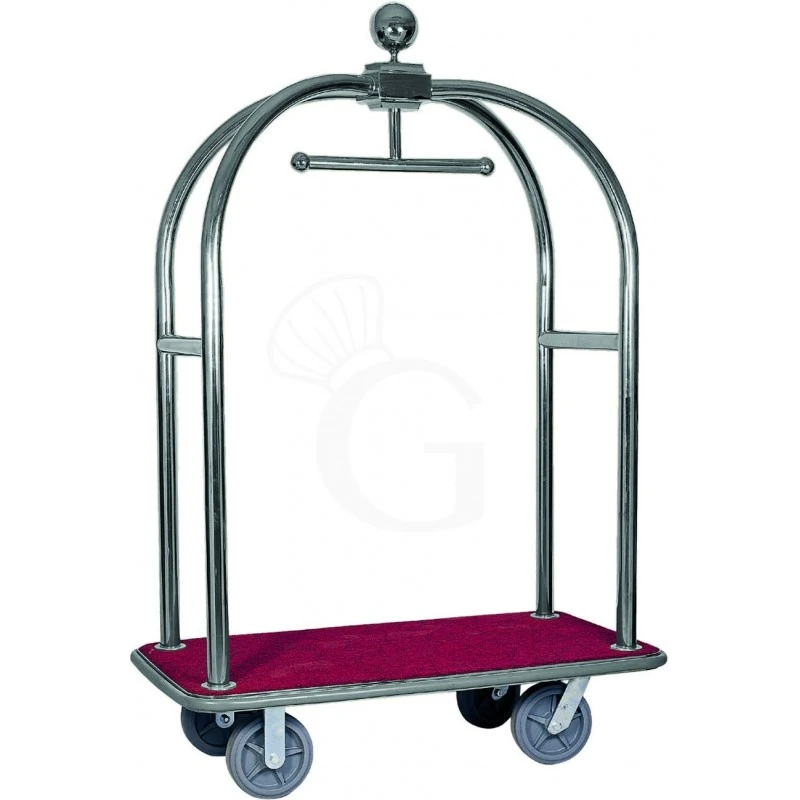 Carrello Portavaligie E Portabiti In Acciaio Inox - L 1240 Mm X P 640 Mm X H 1900 Mm 3 Carrello Portavaligie E Portabiti In Acciaio Inox - L 1240 Mm X P 640 Mm X H 1900 Mm
