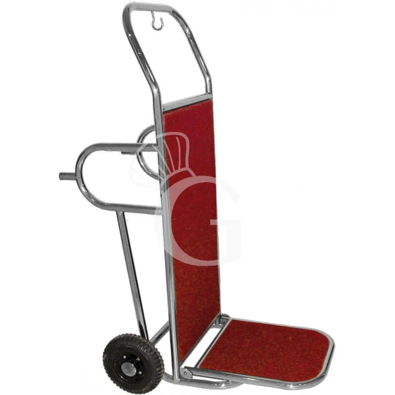 Carrello Portavaligie In Acciaio Inox Con Piedi Di Appoggio 3 Carrello Portavaligie In Acciaio Inox Con Piedi Di Appoggio