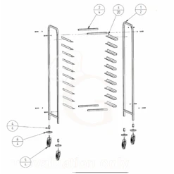 Carrello Portavassoi Con Pannelli Laterali Inox Per 20 Vassoi GN1/1 - L 810 Mm X P 620 Mm X H 1750 Mm -Vendite GATRODOMUS carrello portavassoi con pannelli laterali inox per 20 vassoi gn11 l 810 mm x p 620 mm x h 1750 mm 2