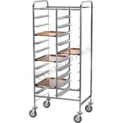 Carrello Portavassoi Con Telaio Rinforzato Per 20 Vassoi GN1/1 - L 740 Mm X P 620 Mm X H 1750 Mm