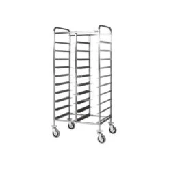Carrello Portavassoi In Inox Per 20 Vassoi GN1/1 - L 740 Mm X P 620 Mm X H 1750 Mm