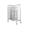 Carrello Portavassoi In Inox Per 30 Vassoi GN1/1 - L 1100 Mm X P 620 Mm X H 1750 Mm -Vendite GATRODOMUS carrello portavassoi in inox per 30 vassoi l 1100 mm x p 620 mm x h 1750 mm