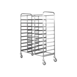 Carrello Portavassoi In Inox Per 30 Vassoi GN1/1 - L 1100 Mm X P 620 Mm X H 1750 Mm
