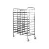 Carrello Portavassoi Con Telaio Rinforzato Per 30 Vassoi GN1/1 - L 1100 Mm X P 620 Mm X H 1750 Mm