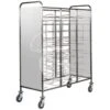 Carrello Portavassoi Universale Con Pannelli Laterali In Inox Per 30 Vassoi - L 1380 Mm X P 620 Mm X H 1750 Mm