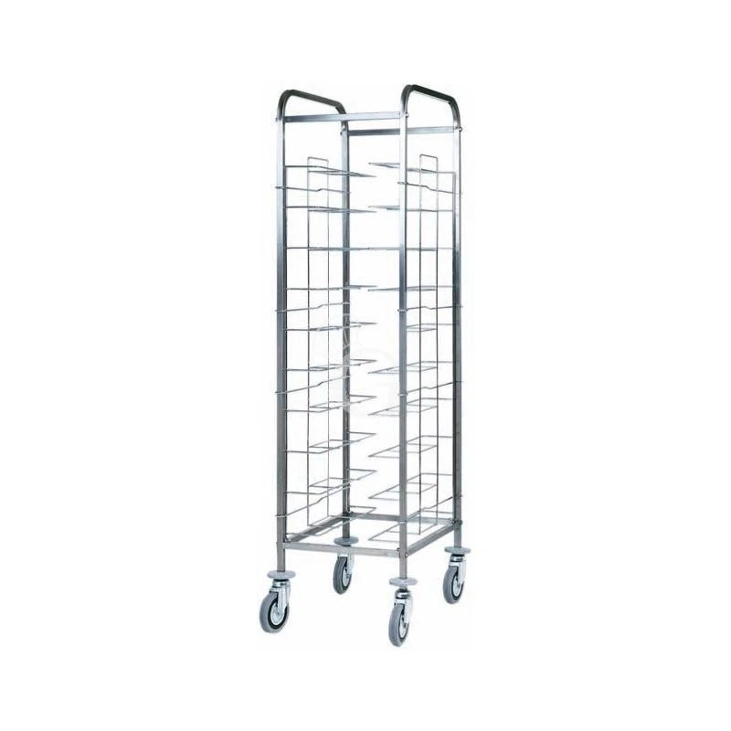 Carrello Portavassoi Universale In Inox Per 10 Vassoi - L 550 Mm X P 620 Mm X H 1750 Mm 4 Carrello Portavassoi Universale In Inox Per 10 Vassoi - L 550 Mm X P 620 Mm X H 1750 Mm - immagine 2