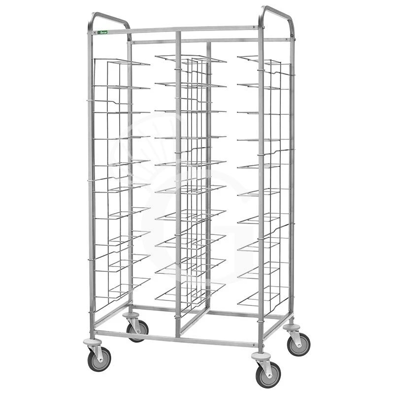Carrello Portavassoi Universale In Inox Per 20 Vassoi - L 950 Mm X P 620 Mm X H 1750 Mm 3 Carrello Portavassoi Universale In Inox Per 20 Vassoi - L 950 Mm X P 620 Mm X H 1750 Mm