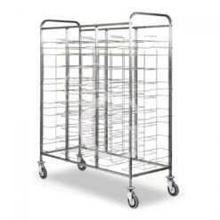 Carrello Portavassoi Universale In Inox Per 30 Vassoi - L 1380 Mm X P 620 Mm X H 1750 Mm