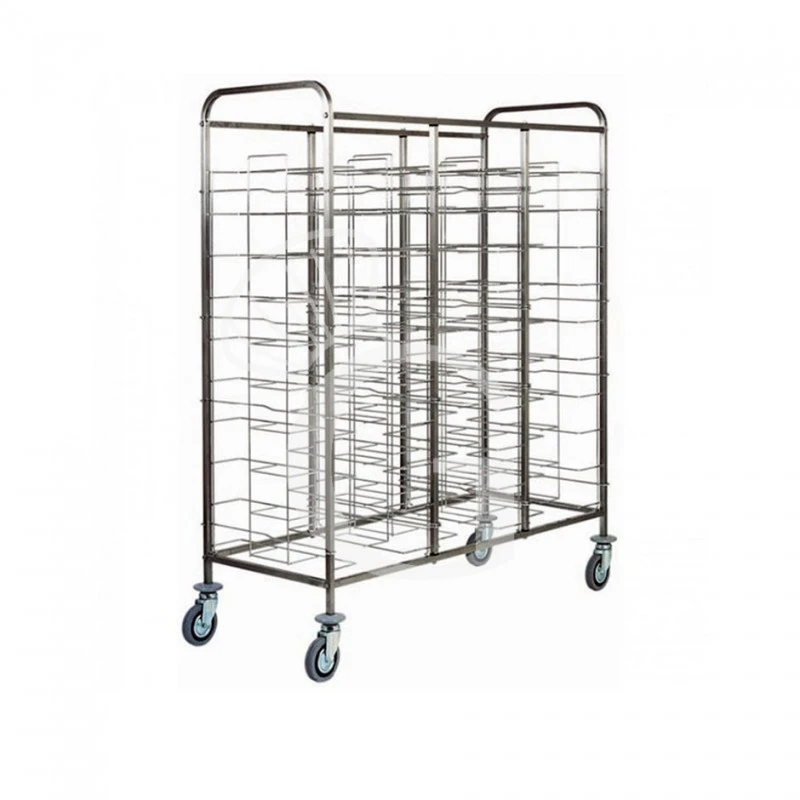 Carrello Portavassoi Universale In Inox Per 33 Vassoi Di Dimensione Massima 395 Mm X 595 Mm 4 Carrello Portavassoi Universale In Inox Per 33 Vassoi Di Dimensione Massima 395 Mm X 595 Mm - immagine 2