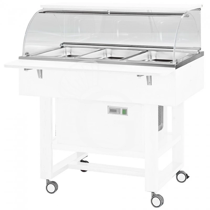 Carrello Refrigerato In Legno Con Cupola In Plexiglass -5°C/+5°C - L 1110 Mm X P 1120 X H 1260 Mm 4 Carrello Refrigerato In Legno Con Cupola In Plexiglass -5°C/+5°C - L 1110 Mm X P 1120 X H 1260 Mm - immagine 2