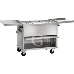 Carrello Termico Armadiato Bagnomaria Per 3 Bacinelle GN1/1 - L 1300 Mm X P 680 Mm X H 1020 Mm -Vendite GATRODOMUS carrello termico armadiato bagnomaria 3x11gn l 1300 mm x p 680 mm x h 1020 mm 2