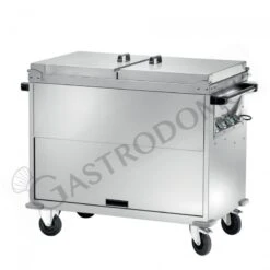Carrello Termico Armadiato Bagnomaria A Temperatura Differenziata Per 2 Bacinelle GN1/1 - L 960 Mm X P 680 Mm X H 1020 Mm