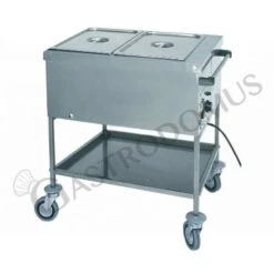 Carrello Termico Bagnomaria Per 2 Bacinelle GN1/1 - L 840 Mm X P 650 Mm X H 850 Mm