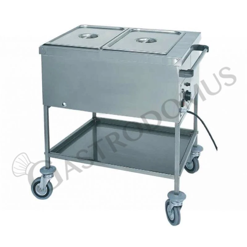 Carrello Termico Bagnomaria Per 2 Bacinelle GN1/1 - L 840 Mm X P 650 Mm X H 850 Mm 3 Carrello Termico Bagnomaria Per 2 Bacinelle GN1/1 - L 840 Mm X P 650 Mm X H 850 Mm