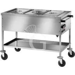Carrello Termico Bagnomaria, Temperatura Differenziata, Per 3 Bacinelle GN1/1 - L 1170 Mm X P 670 Mm X H 850 Mm