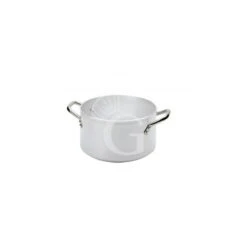 Casseruola Alta In Alluminio Fondo Induzione 2 Maniglie Diametro 240 Mm X H 140 Mm 5,6 LT