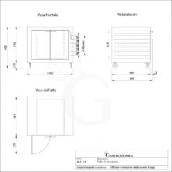 Cella Di Lievitazione Pizza 12 Teglie 600 X 400 Mm L 1100 Mm X P 964 Mm X H 900 Mm -Vendite GATRODOMUS cella di lievitazione 4 44 riscaldata con ruote porte vetro 6