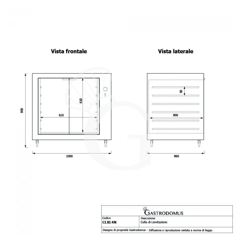 Cella Di Lievitazione Pizza 12 Teglie 600 X 400 Mm Color Nero L 1000 Mm X P 845 Mm X H 900 Mm 12 Cella Di Lievitazione Pizza 12 Teglie 600 X 400 Mm Color Nero L 1000 Mm X P 845 Mm X H 900 Mm - immagine 10