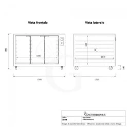 Cella Di Lievitazione 18 Teglie 600 X 400 Mm Color Nero L 1500 X P 1210 X H 900 Mm -Vendite GATRODOMUS cella di lievitazione pizza 18 teglie 600 x 400 mm color nero l 1500 x p 1210 x h 900 mm 6