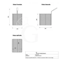 Cestello Da 1/2 Per Cuocipasta Modello 90 - L 240 Mm X P 290 Mm X H 200 Mm -Vendite GATRODOMUS cestello da 12 per cuocipasta modello 90 l 240 mm x p 290 mm x h 200 mm 7