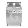 Cucina Professionale Elettrica 4 Piastre Quadre Forno Elettrico A Convezione GN1/1 Profondità 700 Mm -Vendite GATRODOMUS cucina elettrica 4 piastre quadre forno elettrico a convenzione