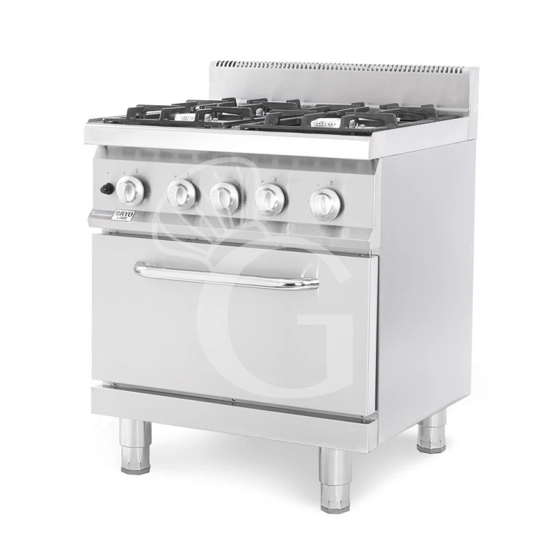 Cucina Professionale A Gas 4 Fuochi Forno A Gas Statico Profondità 700 Mm 5 Cucina Professionale A Gas 4 Fuochi Forno A Gas Statico Profondità 700 Mm - immagine 3