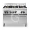 Cucina Professionale A Gas 6 Fuochi Forno Elettrico A Convezione Armadio Neutro Profondità 650 Mm -Vendite GATRODOMUS cucina gas 6 fuochi forno elettrico a convenzione armadio neutro