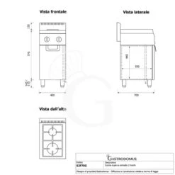 Cucina Professionale A Gas 2 Fuochi Armadio Chiuso Profondità 700 Mm -Vendite GATRODOMUS cucina professionale a gas 2 fuochi armadio chiuso profondita 700 mm 4