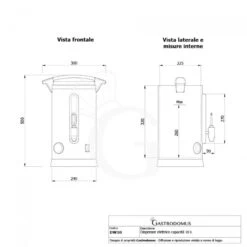 Dispenser Elettrico Per Il Mantenimento Delle Bevande Calde, In Acciaio Inox Con Capacità 10 L -Vendite GATRODOMUS dispenser elettrico per il mantenimento delle bevande calde in acciaio inox con capacita 10 l 12