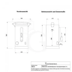 Dispenser Elettrico Per Il Mantenimento Delle Bevande Calde, In Acciaio Inox Con Capacità 10 L - SECONDA SCELTA -Vendite GATRODOMUS dispenser elettrico per il mantenimento delle bevande calde in acciaio inox con capacita 10 l 5
