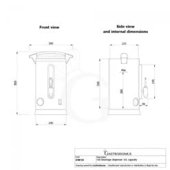 Dispenser Elettrico Per Il Mantenimento Delle Bevande Calde, In Acciaio Inox Con Capacità 10 L - SECONDA SCELTA -Vendite GATRODOMUS dispenser elettrico per il mantenimento delle bevande calde in acciaio inox con capacita 10 l 6