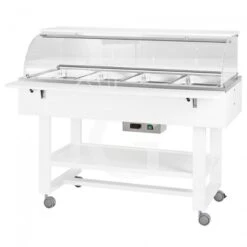 Espositore Caldo Bagnomaria In Legno Con Cupola E Mensola Per 4 Bacinelle GN1/1 E Temperatura +30°C/+90°C -Vendite GATRODOMUS espositore caldo bagnomaria in legno con cupola e mensola 30 a 90c l 1480 mm x p 900 mm x h 1260 mm 2