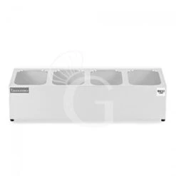 Espositore In Acciaio Inox Predisposto Per 4 Bacinelle GN1/6 - Dimensioni L 665 Mm X P 225 Mm X H 200 Mm -Vendite GATRODOMUS espositore in acciaio inox predisposto per 4 bacinelle gn16 dimensioni l 665 mm x p 225 mm x h 200 mm 3