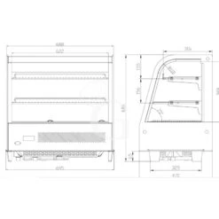 Vetrina Refrigerata Da Banco 100 LT 0°C/+12°C L 695 Mm X P 470 Mm X H 685 Mm -Vendite GATRODOMUS espositore refrigerato 100lt da banco 3