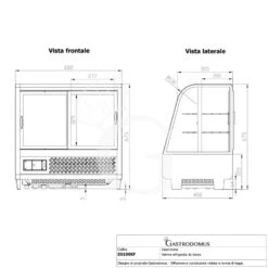 Espositore Refrigerato Da Banco Ventilato 100 LT 0°C/+12°C L 682 Mm X P 450 Mm X H 675 Mm -Vendite GATRODOMUS espositore refrigerato da banco ventilato 100 lt 0c12c l 682 mm x p 450 mm x h 675 mm 4