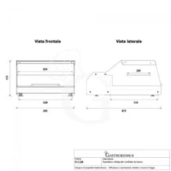Espositore Refrigerato Da Banco Ventilato 128 LT +2°C/ +12°C -Vendite GATRODOMUS espositore refrigerato da banco ventilato 128 lt 2c 12c 8