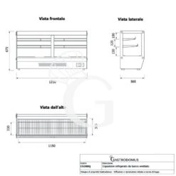 Espositore Refrigerato Da Banco Ventilato 200 LT Luce Interna A LED L 1210 Mm X P 565 Mm X H 675 Mm -Vendite GATRODOMUS espositore refrigerato da banco ventilato 200 lt luce interna a led l 1210 mm x p 565 mm x h 675 mm 8