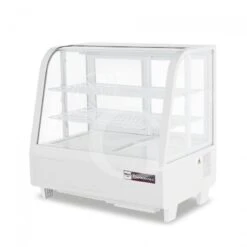 Vetrina Refrigerata Ventilata Da Banco Color Bianco 100 LT 1°C/+10°C L 680 Mm X P 450 Mm X H 680 Mm -Vendite GATRODOMUS espositore refrigerato da banco ventilato color bianco capacita 100 lt luce interna led 3