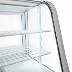 Vetrina Refrigerata Ventilata Da Banco Color Bianco 100 LT 1°C/+10°C L 680 Mm X P 450 Mm X H 680 Mm -Vendite GATRODOMUS espositore refrigerato da banco ventilato color bianco capacita 100 lt luce interna led 5
