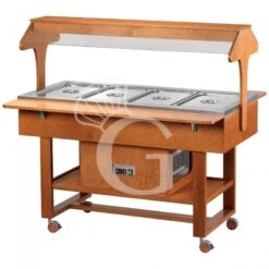 Espositore Refrigerato In Legno Con Cupola +2°C/+10°C - L 1480 Mm X P 1120 Mm X H 1410 Mm