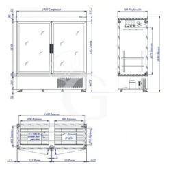 Espositore Panoramico Per Carne 2 Porte -5°C/+10°C L 1500 Mm X P 760 Mm X H 1930 Mm -Vendite GATRODOMUS espositore refrigerato per carne l 760 mm x p 760 mm x h 1960 mm 11