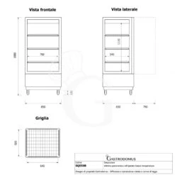 Espositore Refrigerato Ventilato Color Nero 550 LT -13°C/-22°C Classe Energetica B -Vendite GATRODOMUS espositore refrigerato ventilato color nero 550 lt 13c 22c classe energetica b 7