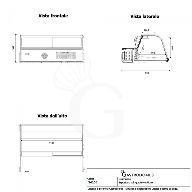 Espositore Refrigerato Ventilato Esterno Nero E Inox, Capacità 255 LT, Luce Interna LED 7 Espositore Refrigerato Ventilato Esterno Nero E Inox, Capacità 255 LT, Luce Interna LED - immagine 5