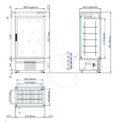 Vetrina Pasticceria Refrigerata Statico 630 LT +2°C/+10°C 4 Lati Vetro 5 Vetrina Pasticceria Refrigerata Statico 630 LT +2°C/+10°C 4 Lati Vetro -Vendite GATRODOMUS espositore statico positivo per pasticceria 4 lati vetro 630 lt temperatura 2c 10c 1