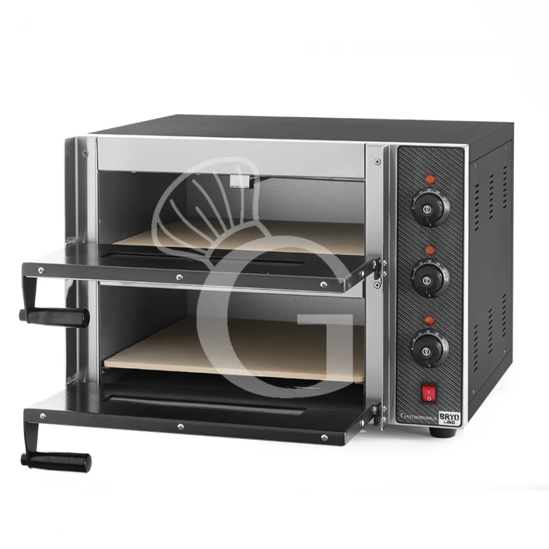 Fornetto Elettrico 2 Pizze 400 Mm 2 Camere Controllo Meccanico Potenza 2,4 Kw Porta Vetro 5 Fornetto Elettrico 2 Pizze 400 Mm 2 Camere Controllo Meccanico Potenza 2,4 Kw Porta Vetro - immagine 3