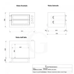 Fornetto Elettrico 2 Pizze 450 Mm 2 Camere Controllo Meccanico 455°C Potenza 7,5 Kw Porta Vetro E Luce -Vendite GATRODOMUS fornetto elettrico 2 pizze 450 mm 2 camere controllo meccanico 455c potenza 75 kw porta vetro e luce 6